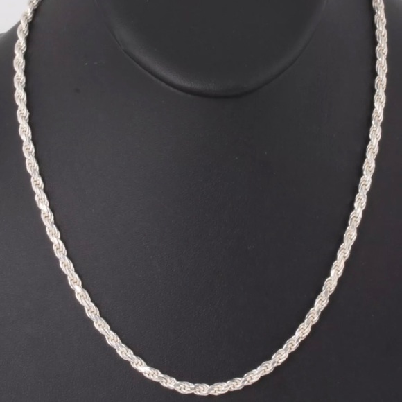 3.5mm 20” or 22” Sterling Silver Diamond Cut Rope - Picture 3 of 4